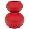 Image de Noo.ma tuga vase ball en céramique 22 x 10 x 30 cm, rouge coquelicot.