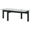 Image de Table basse en bois de hêtre et verre trempé, noir