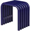 Image de Tabouret en acier galvanisé peint par poudrage, myrtille