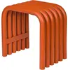 Image de Tabouret en acier galvanisé peint par poudrage, orange