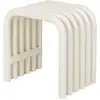 Image de Tabouret en acier galvanisé peint par poudrage, beige