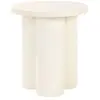 Image de Tabouret rond en bois de frêne et acier, beige