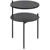 Image de Table de chevet finition chêne, noir, 2 étagères