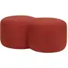 Image de Noo.ma pouf rond en tissu 88 x 50 x 36,5 cm - rouge coquelicot