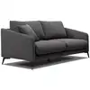 Image de Canapé droit 3 places tissu gris foncé