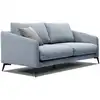 Image de Canapé droit 3 places tissu bleu clair