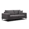 Image de Canapé droit 3 places tissu gris foncé