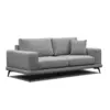 Image de Canapé droit 3 places tissu gris