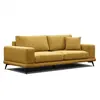Image de Canapé droit xxl 3 places tissu jaune