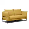 Image de Canapé droit 3 places tissu jaune