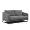Image de Canapé droit 3 places tissu gris foncé
