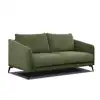 Image de Canapé droit 3 places tissu vert olive