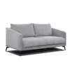 Image de Canapé droit 3 places tissu gris clair