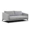 Image de Canapé droit XXL 3 places tissu gris clair