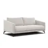 Image de Canapé droit XXL 3 places tissu blanc perle