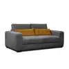 Image de Canapé droit 3 places tissu gris foncé
