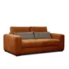 Image de Canapé droit 3 places tissu orange