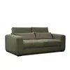 Image de Canapé droit 3 places tissu vert olive