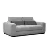 Image de Canapé droit 3 places tissu gris clair