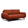 Image de Canapé droit 3 places tissu orange foncé