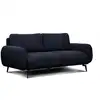 Image de Canapé droit 3 places tissu bleu marine