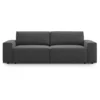 Image de Canapé convertible avec coffre de rangement 3 places en velours gris
