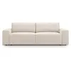 Image de Canapé convertible avec coffre de rangement 3 places en bouclé beige