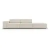 Image de Canapé droit 3 places en velours beige foncé