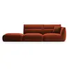 Image de Canapé modulable gauche 4 places en velours auburn