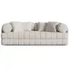 Image de Canapé convertible 3 places en bouclé beige clair