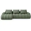 Image de Canpé gauche 3 places avec coffre en tissu structurel vert olive foncé