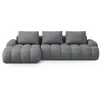 Image de Canpé-lit d'angle gauche 3 places avec coffre en tissu structurel gris