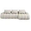 Image de Canpé-lit d'angle droit 3 places avec coffre en tissu structurel beige