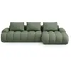 Image de Canpé gauche 3 places avec coffre en tissu structurel vert olive foncé