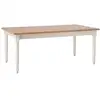 Image de Table à allonge effet bois et blanc 8 à 10 personnes l180