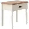 Image de Table de chevet effet bois clair et blanc