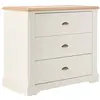Image de Commode 3 tiroirs effet bois blanc