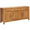 Image de Buffet 4 portes, 4 tiroirs en bois finition chêne huilé