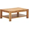 Image de Table basse en bois naturelle finition chêne huilé
