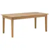 Image de Table à manger avec allonges intégrées effet bois clair l180
