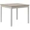 Image de Table à manger carrée effet bois clair et blanc 4 personnes