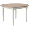 Image de Table extensible de 4 à 8 places effet bois clair et blanc