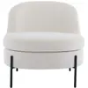 Image de Fauteuil en tissu bouclé beige