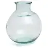 Image de Vase verre recyclé bleu 25x25x31cm