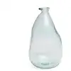 Image de Vase verre recyclé bleu 21x21x36cm