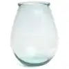 Image de Vase verre recyclé bleu 19x19x23cm