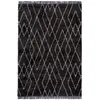 Image de Tapis de salon en polyester noir 120x170 cm