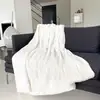 Image de Plaid doublé imitation ''Lapin'' Cocoon off white 130x170cm