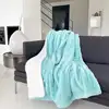 Image de Plaid doublé imitation ''Lapin'' Cocoon Aqua 130x170cm