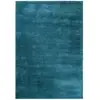 Image de Tapis tufté poils longs bleu pétrole doux 290x200